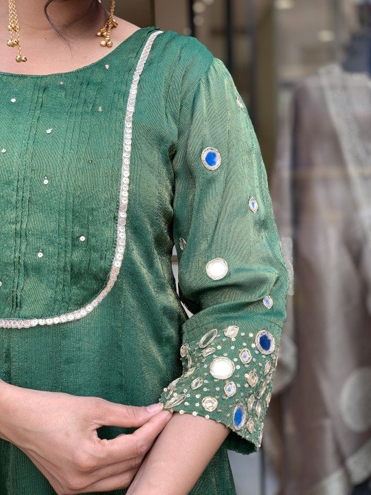 Greenish mirror viral dress