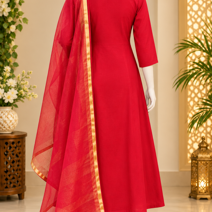 Premium pure mal chanderi suit with cotton mal lining